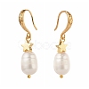 Grade B Natural Pearl Beads Dangle Earring EJEW-JE04591-01-2