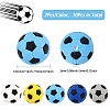 GOMAKERER 10Pcs 5 Colors Football Food Grade Eco-Friendly Silicone Beads SIL-GO0001-19-2