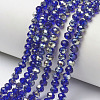 Electroplate Glass Beads Strands EGLA-A034-T4mm-K20-1