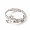 Non-Tarnish 304 Stainless Steel Word Friend Adjustable Ring for Women RJEW-B027-07P-2