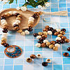 Craftdady 100Pcs 5 Style Pine Wood Beads WOOD-CD0001-17-13