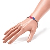 Acrylic & 304 Stainless Steel Round Beaded Stretch Bracelet for Women BJEW-JB08548-3