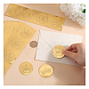 CRASPIRE 50 Sheets 2 Styles Self Adhesive Gold Foil Embossed Stickers DIY-CP0010-49-3