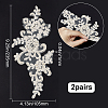 Flower Organgza Polyester Embroidery Ornament Accessories DIY-WH0297-21A-2