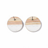 Resin & Wood Stud Earrings EJEW-N017-003A-C05-4