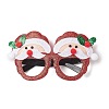 Christmas Plastic & Non-woven Fabric Glitter Glasses Frames AJEW-E053-01B-1