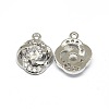 Alloy Micro Pave Cubic Zirconia Charms PALLOY-F249-07A-P-2