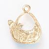 Enamel Style Alloy Rhinestone Pendants ENAM-S108-349B-2