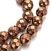 Electroplated Non-magnetic Synthetic Hematite Bead Strands G-E304-53-2