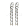 Brass Micro Pave Cubic Zirconia Stud Earrings EJEW-H014-08P-03-1