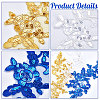 Gorgecraft 3 Pairs 3 Colors Leaves Polyester Embroidery Ornaments Accessories DIY-GF0007-60-6