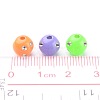Mixed Color Chunky Metal Enlaced Acrylic Round Spacer Beads for Kids Jewelry X-PB21P9481-4