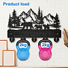 Wood & Alloy Wall Mounted Hook Hangers DIY-WH0606-005-4