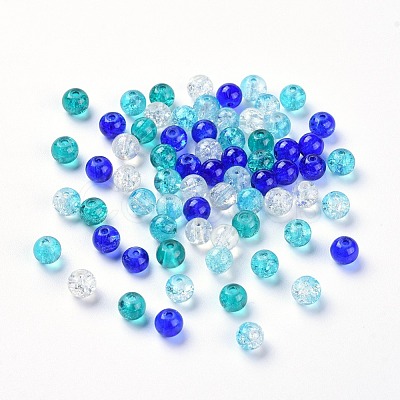 Baking Painted Crackle Glass Beads DGLA-X0006-6mm-11-1