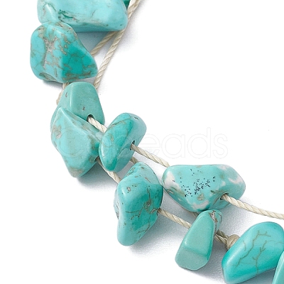 Synthetic Turquoise Braided Bead Bracelets BJEW-JB10388-1