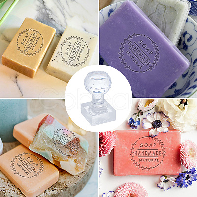 Clear Acrylic Soap Stamps DIY-WH0445-012-1