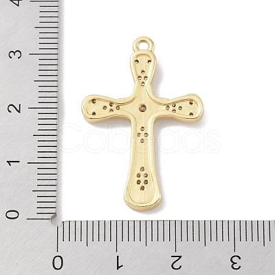 Rack Plating Brass Micro Pave Cubic Zirconia Pendants KK-A224-14G-01-1