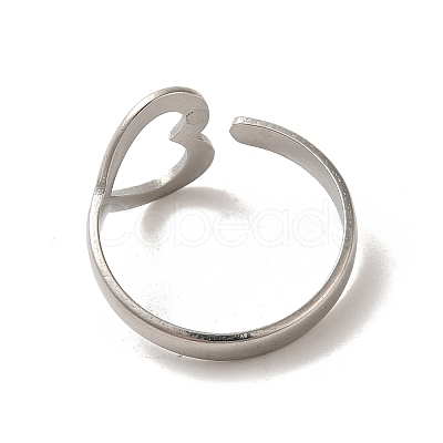 Non-Tarnish 304 Stainless Steel Open Cuff Ring RJEW-C068-10P-1