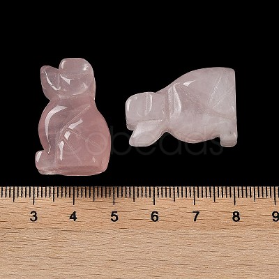 Natural Rose Quartz Carved Healing Figurines G-B062-03D-1