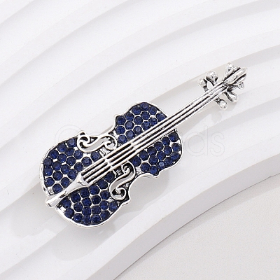 Musical Guitar Rhinestone Lapel Pin MUSI-PW0002-018H-1