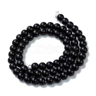 Natural Black Onyx Beads Strands G-Z024-01C-1