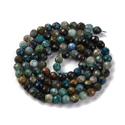 Natural Chrysocolla Beads Strands G-A235-A05-01-1