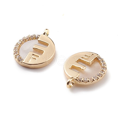 Natural Freshwater Shell Letter Charms BSHE-E028-09KCG-1