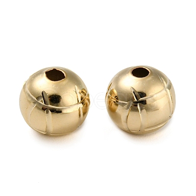 Rack Plating Eco-friendly Brass Beads KK-M257-19A-G-1