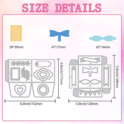 Carbon Steel Cutting Dies Stencils DIY-WH0309-1807-1