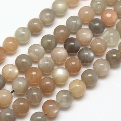 Natural Multi-Moonstone Beads Strands G-J157-12mm-06-1