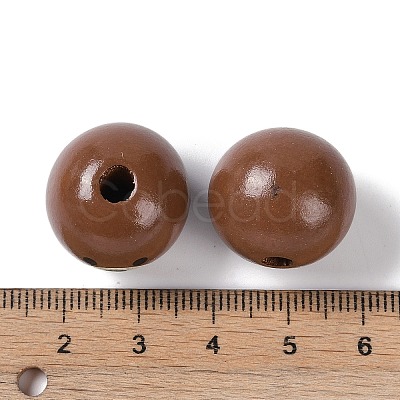 Animal Themes Printed Wood European Beads WOOD-M013-01C-1