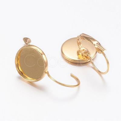 Brass Leverback Earring Findings KK-C1244-G-1