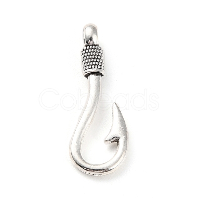 Tibetan Style Alloy Hook Clasps PALLOY-P293-066AS-1