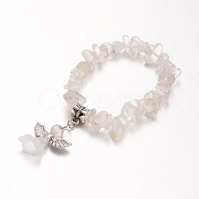 Natural Crystal Kids Bracelets BJEW-JB02062-01-1