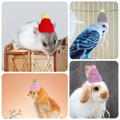 Mini Woolen Yarn Pet Hats AJEW-WH0314-344-1