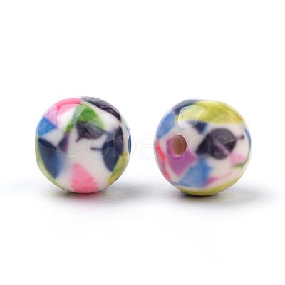 Opaque Printed Acrylic Beads MACR-S271-12mm-10-1