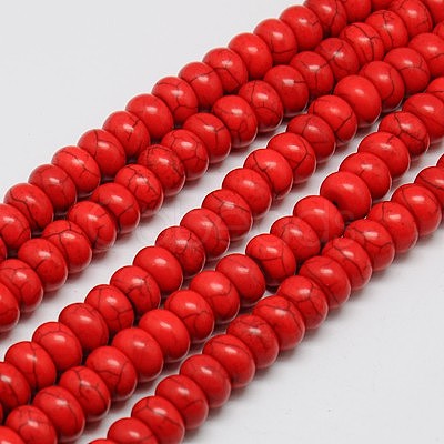 Synthetic Turquoise Beads Strands X-TURQ-G109-6x4mm-11-1