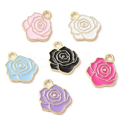 Alloy Enamel Pendants ENAM-Q507-06G-1