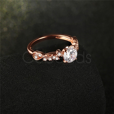 Brass Cubic Zirconia Couple Rings for Women RJEW-AA00432-19RG-19mm-1