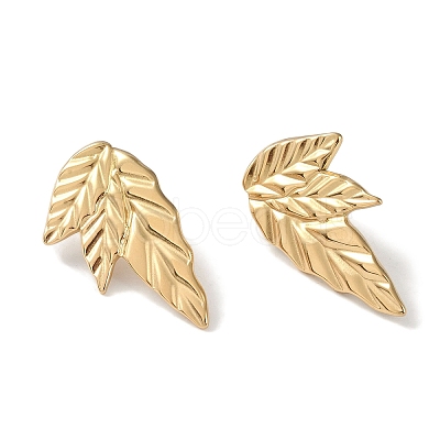 304 Stainless Steel Stud Earrings for Women EJEW-L283-034G-1