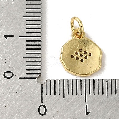 Brass Micro Pave Cubic Zirconia Charms KK-M283-19C-01-1