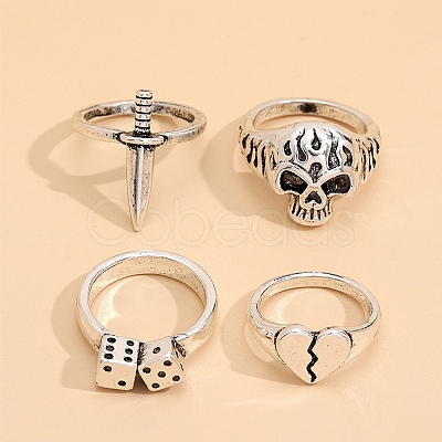 4Pcs Alloy Rings PW23022279966-1