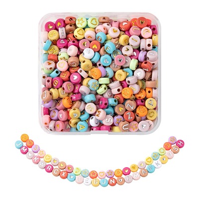 5 Style Opaque Mixed Color Acrylic Beads MACR-FS0001-13-1