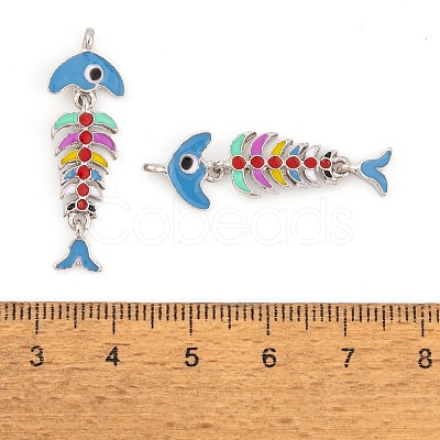 Rack Plating Alloy Enamel Pendants FIND-A040-02P-1