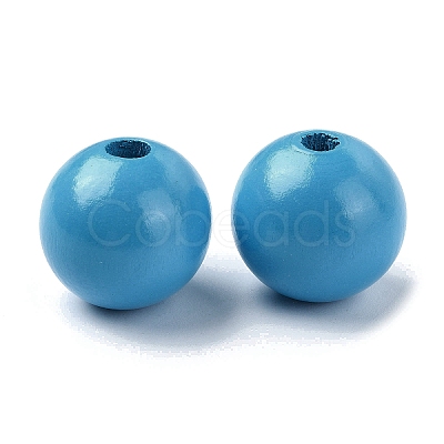 Wood Large Hole European Beads WOOD-D027-01D-1