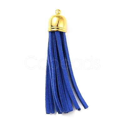 (Defective Closeout Sale: Oxidized) Golden Brass Suede Tassels Big Pendants FIND-XCP0001-14-1