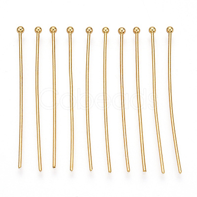 Brass Ball Head Pins KK-G331-10-0.8x40-1