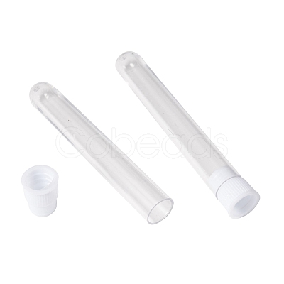 Clear Tube Plastic Bead Containers with Lid C065Y-1