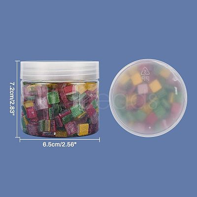 Glitter Glass Cabochons GLAA-FH0001-01B-1