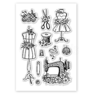 Custom PVC Plastic Clear Stamps DIY-WH0448-0601-1